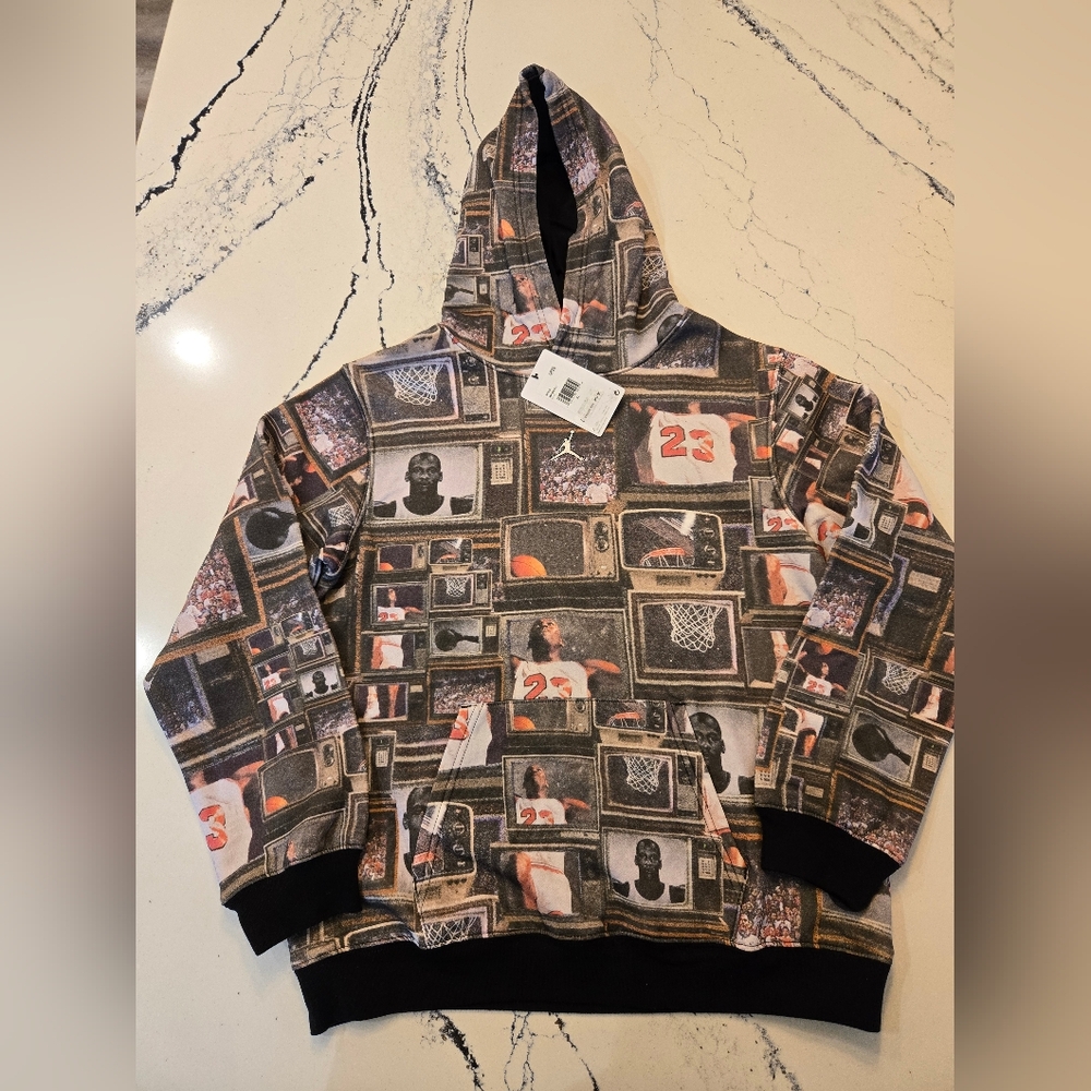 Jordan Black and Red BOY'S Graphic Hoodie